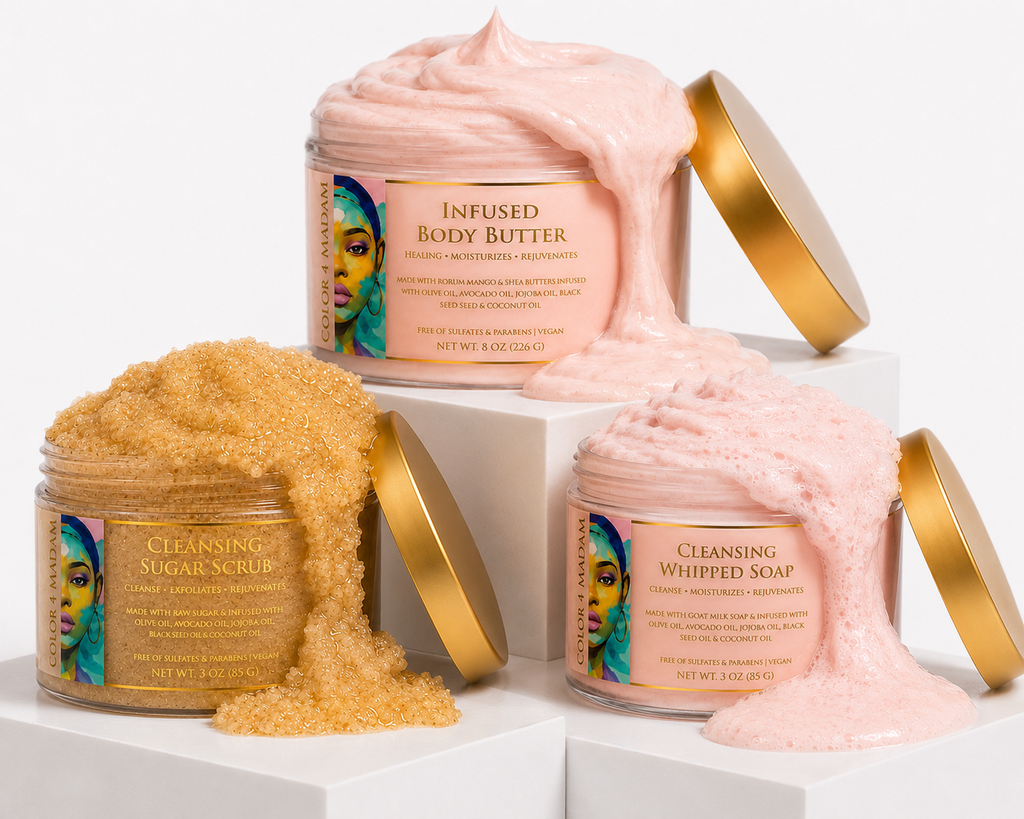 3 oz Luxury Discovery Collection | Body Butter, Sugar Scrub, Whipped Soap & Fragrance Sample